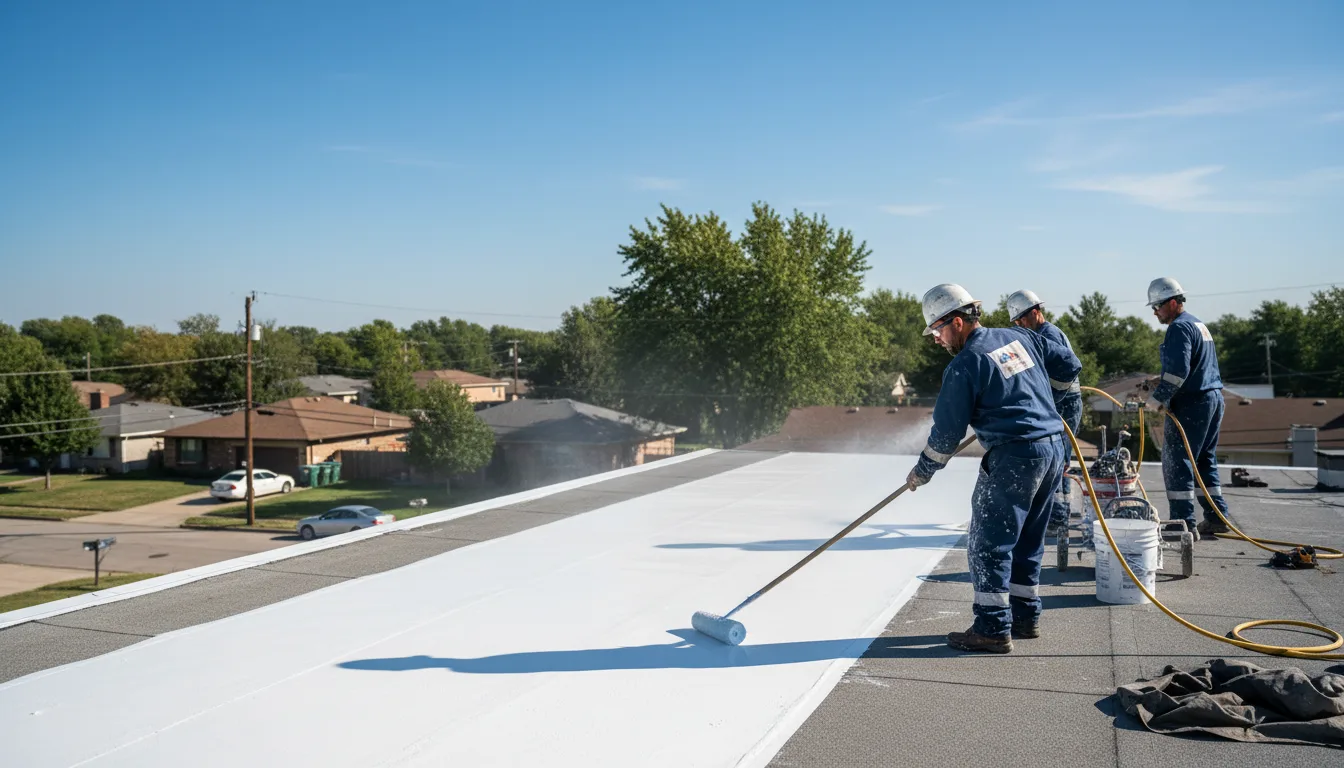 Commercial roof coating in Morrison, IA near me